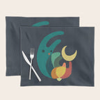 Rabbit and crescent moon Placemat Gallery Image 1