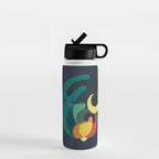 Rabbit and crescent moon Water Bottle Gallery Image 1