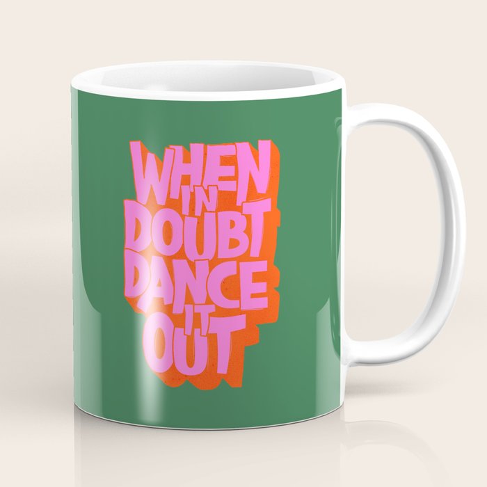 Dance It Out Pink And Green Coffee Mug Gallery Image 1