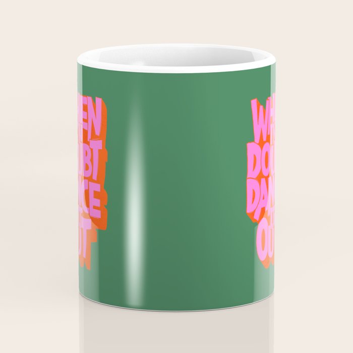 Dance It Out Pink And Green Coffee Mug Gallery Image 4