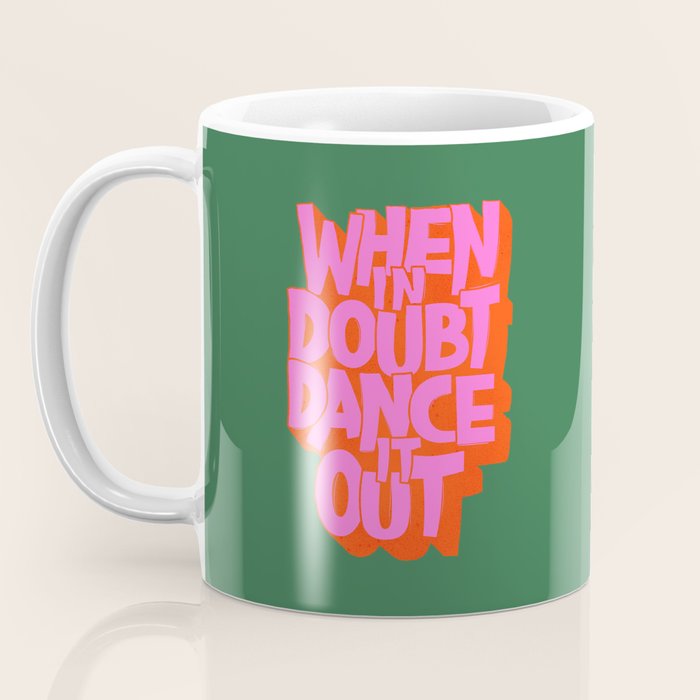 Dance It Out Pink And Green Coffee Mug Gallery Image 3