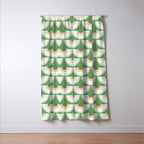 art deco cranes green Window Curtain Gallery Image 3
