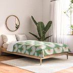 art deco cranes green Comforter Gallery Image 2