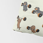 Olympic Lifting Dachshund Pillow Sham Gallery Image 4