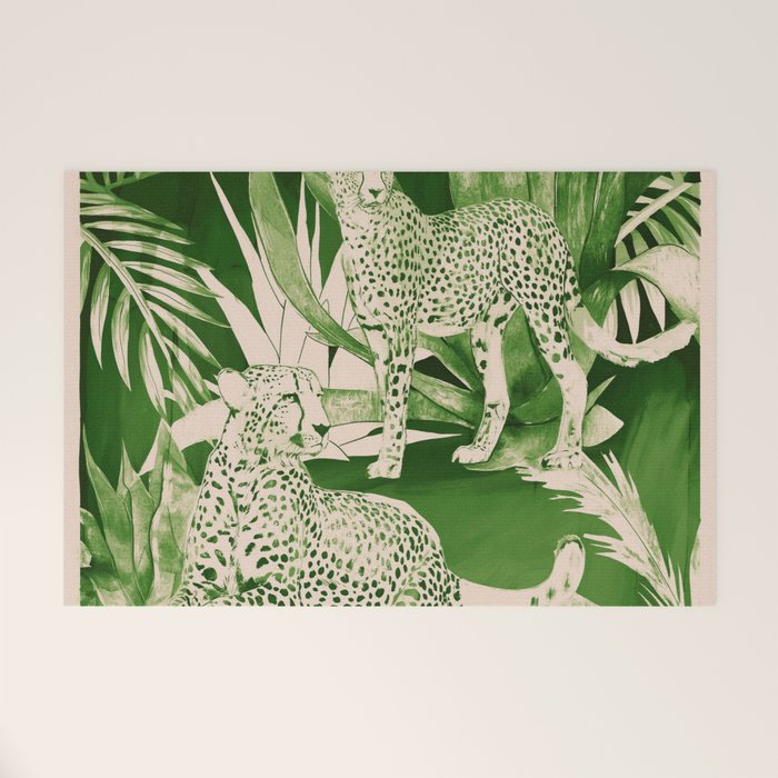 Jungle Cheetahs 5 Welcome Mat Gallery Image 1