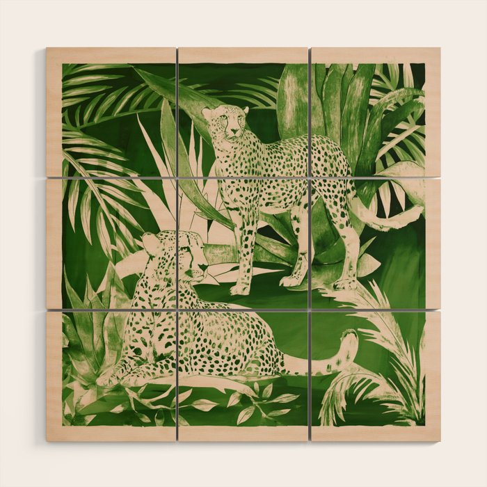 Jungle Cheetahs 5 Wood Wall Art Gallery Image 1
