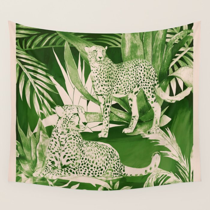 Jungle Cheetahs 5 Wall Tapestry Gallery Image 1