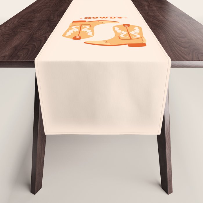 Howdy Cowboy Boots Table Runner Gallery Image 1