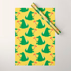 Dragon and Marshmallow Wrapping Paper Gallery Image 1