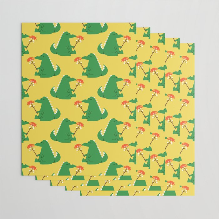 Dragon and Marshmallow Wrapping Paper Gallery Image 3