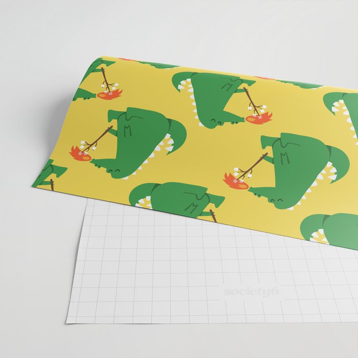 Dragon and Marshmallow Wrapping Paper Gallery Image 2