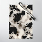 Black and White Tortoiseshell Abstract Elegant Wrapping Paper Gallery Image 1