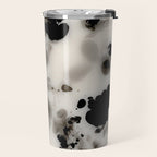 Black and White Tortoiseshell Abstract Elegant Travel Mug Gallery Image 2