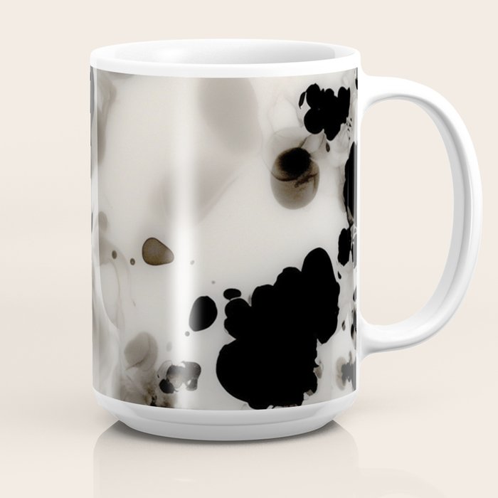 Black and White Tortoiseshell Abstract Elegant Coffee Mug Gallery Image 2