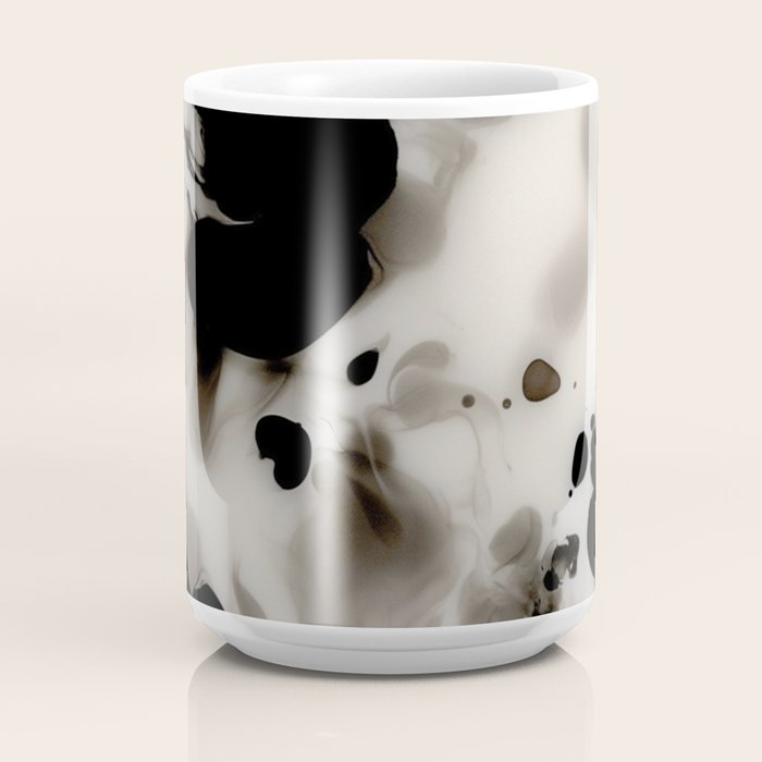 Black and White Tortoiseshell Abstract Elegant Coffee Mug Gallery Image 4