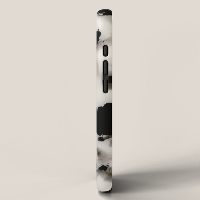 Black and White Tortoiseshell Abstract Elegant iPhone Case Gallery Image 2