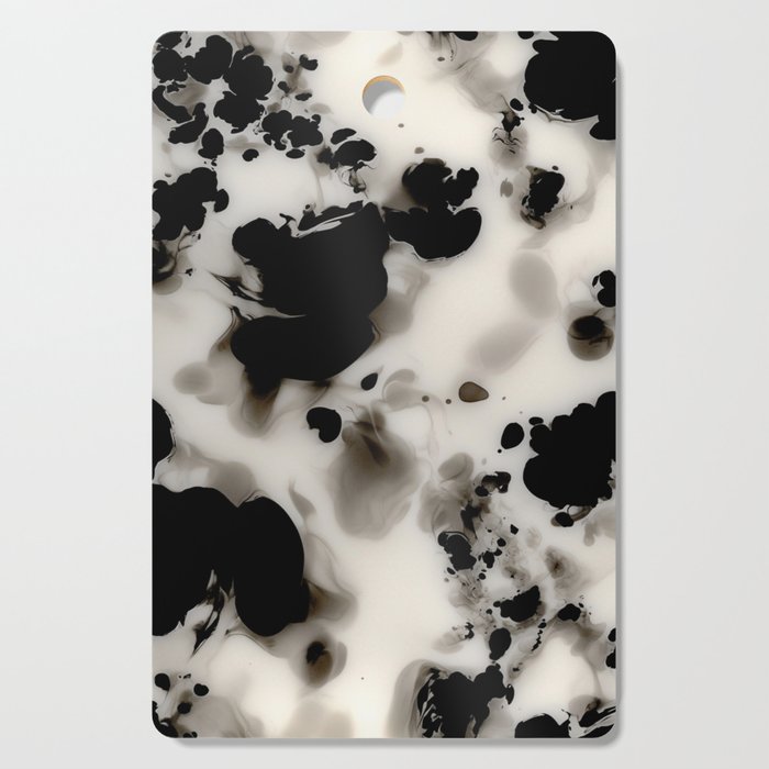 Black and White Tortoiseshell Abstract Elegant Cutting Board Gallery Image 1