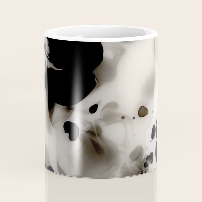 Black and White Tortoiseshell Abstract Elegant Coffee Mug Gallery Image 4