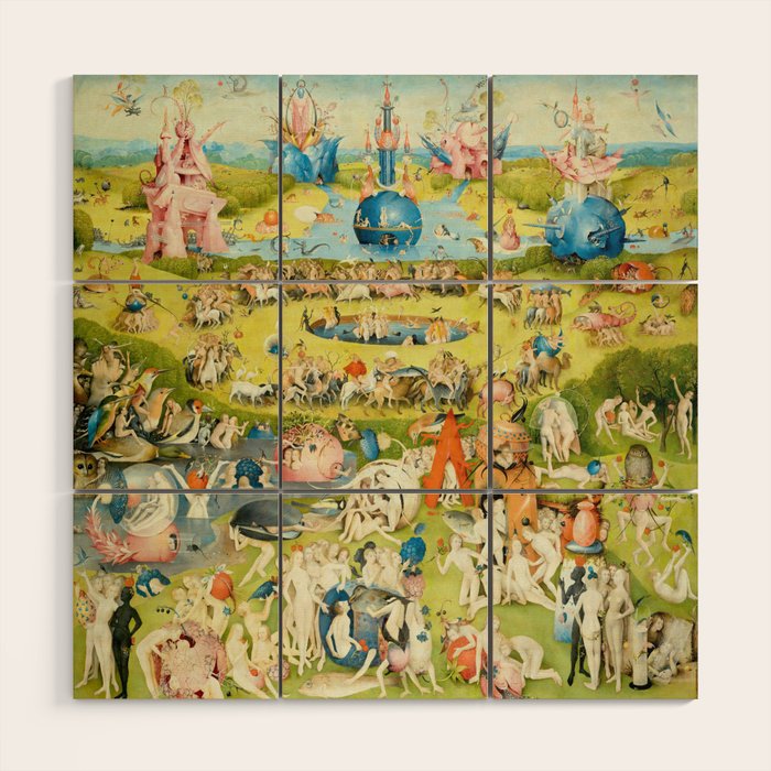 the Garden of Earthly Delights by Bosch Wood Wall Art Gallery Image 1