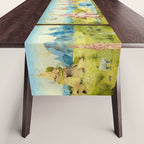 the Garden of Earthly Delights by Bosch Table Runner Gallery Image 1