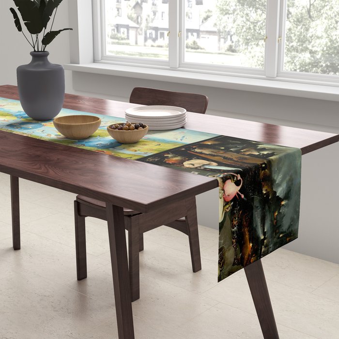 the Garden of Earthly Delights by Bosch Table Runner Gallery Image 2