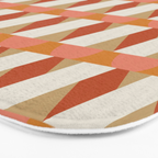Geometric orange seamless repeat pattern Bath Mat Gallery Image 3