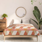 Geometric orange seamless repeat pattern Comforter Gallery Image 3