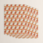 Geometric orange seamless repeat pattern Wrapping Paper Gallery Image 3