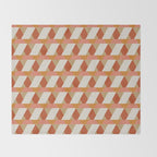 Geometric orange seamless repeat pattern Throw Blanket Gallery Image 2