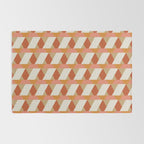 Geometric orange seamless repeat pattern Rug Gallery Image 2