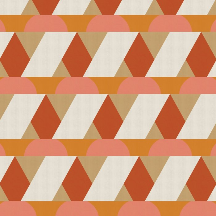 Geometric orange seamless repeat pattern Coffee Mug Gallery Image 2