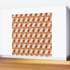 Geometric orange seamless repeat pattern Wall Mural Gallery Image 2