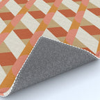 Geometric orange seamless repeat pattern Rug Gallery Image 4