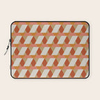 Geometric orange seamless repeat pattern Laptop Sleeve Gallery Image 1