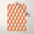 Geometric orange seamless repeat pattern Wrapping Paper Gallery Image 1