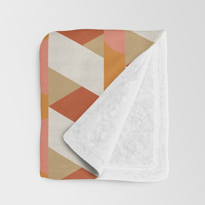 Geometric orange seamless repeat pattern Throw Blanket Gallery Image 3