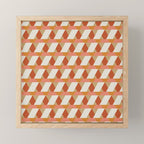 Geometric orange seamless repeat pattern Mini Art Print Gallery Image 1