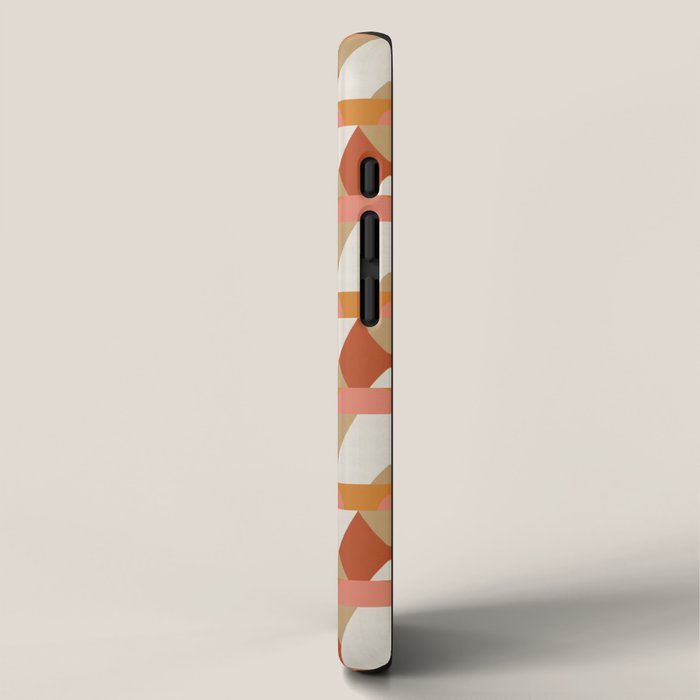 Geometric orange seamless repeat pattern iPhone Case Gallery Image 2