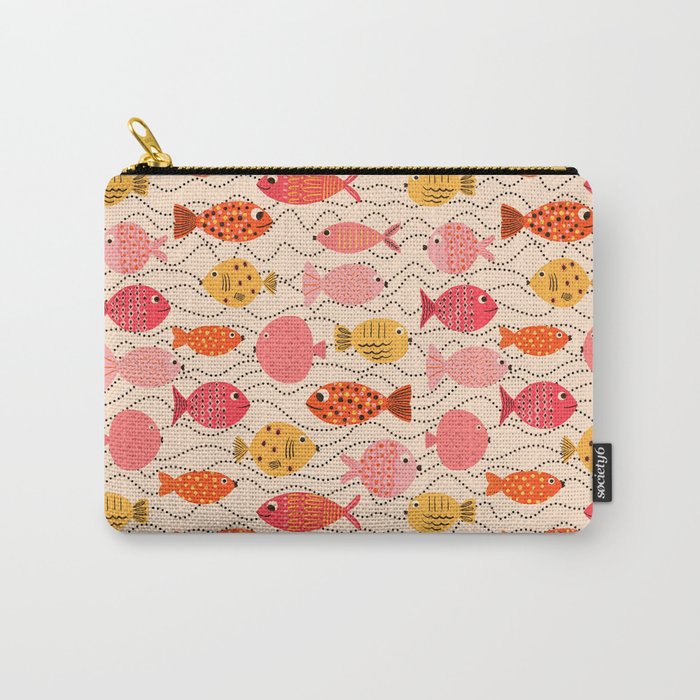 Go Fish - Pink, Red and Yellow  Carry All Pouch Gallery Image 1