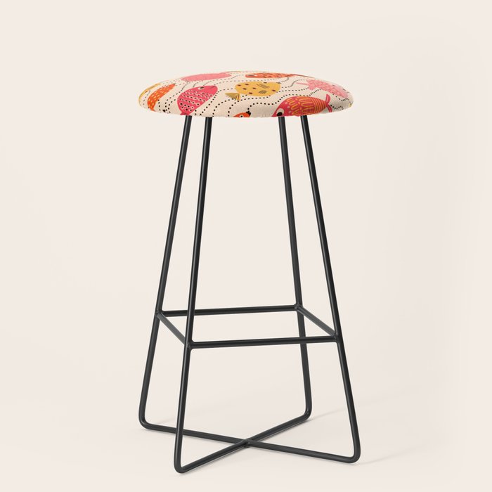 Go Fish - Pink, Red and Yellow  Stool Gallery Image 1