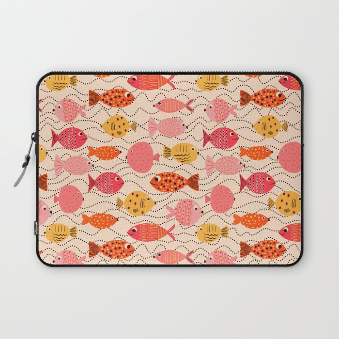 Go Fish - Pink, Red and Yellow  Laptop Sleeve Gallery Image 1