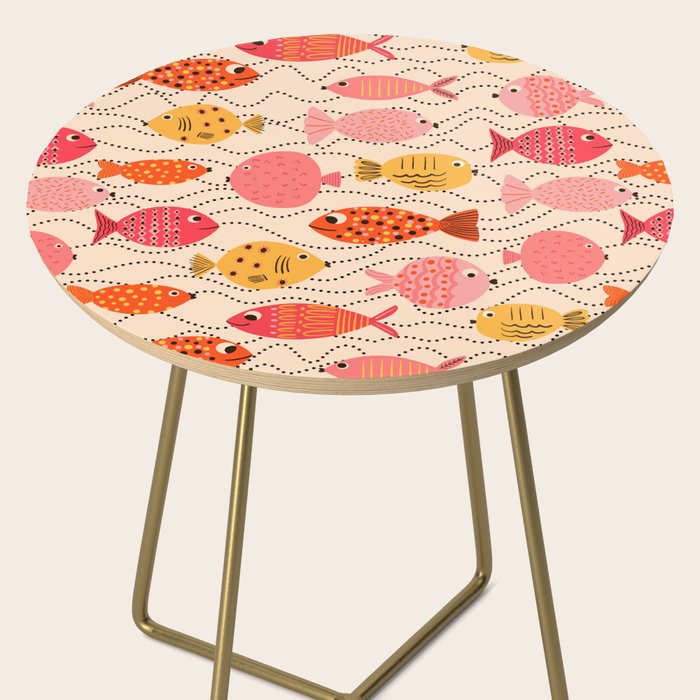 Go Fish - Pink, Red and Yellow  Side Table Gallery Image 2