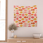 Go Fish - Pink, Red and Yellow  Wall Tapestry Gallery Image 2