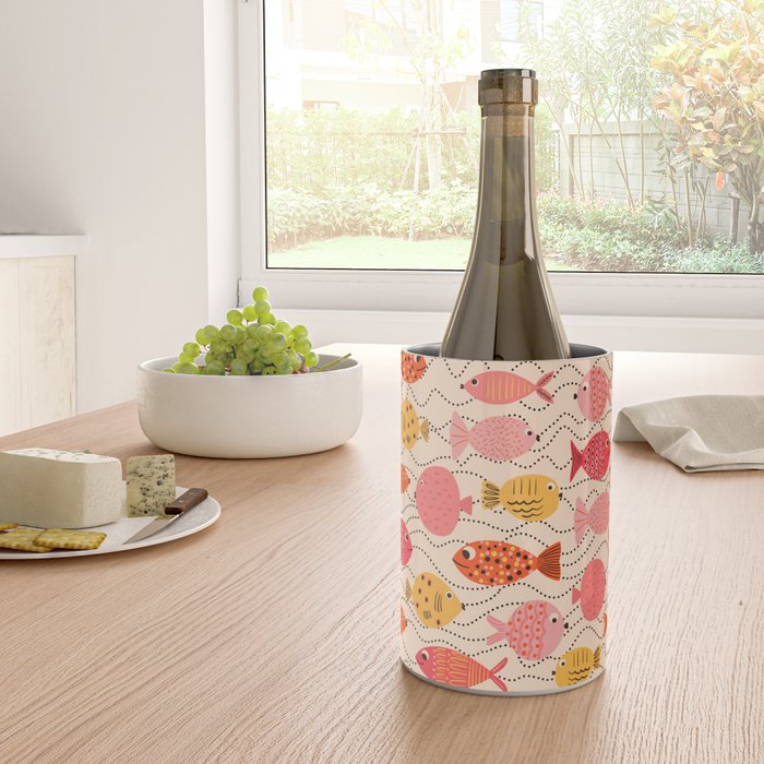 Go Fish - Pink, Red and Yellow  Wine Chiller Gallery Image 4