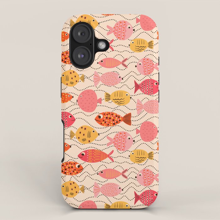 Go Fish - Pink, Red and Yellow  iPhone Case Gallery Image 1