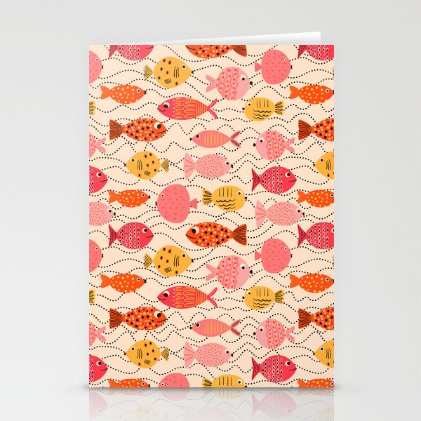 Go Fish - Pink, Red and Yellow  Stationery Card Gallery Image 2