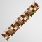 Bold Earthy Checks Pattern - Small V Table Runner Gallery Image 3