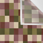 Bold Earthy Checks Pattern - Small V Wall Tapestry Gallery Image 3