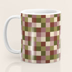 Bold Earthy Checks Pattern - Small V Coffee Mug Gallery Image 3