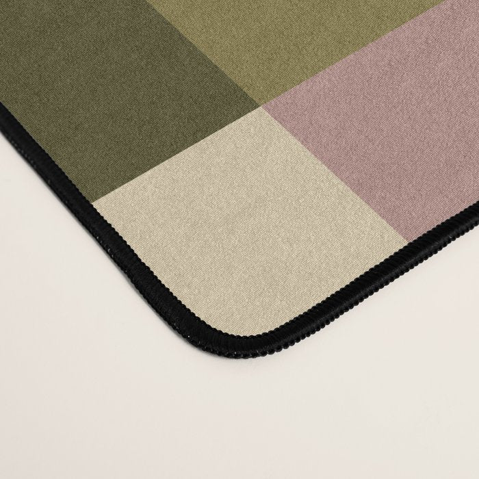 Bold Earthy Checks Pattern - Small V Desk Mat Gallery Image 4